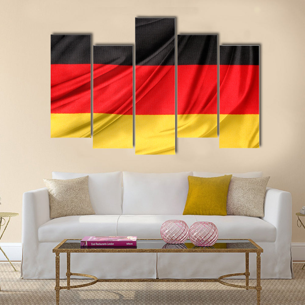 Silky German Flag Multi Panel Canvas Wall Art