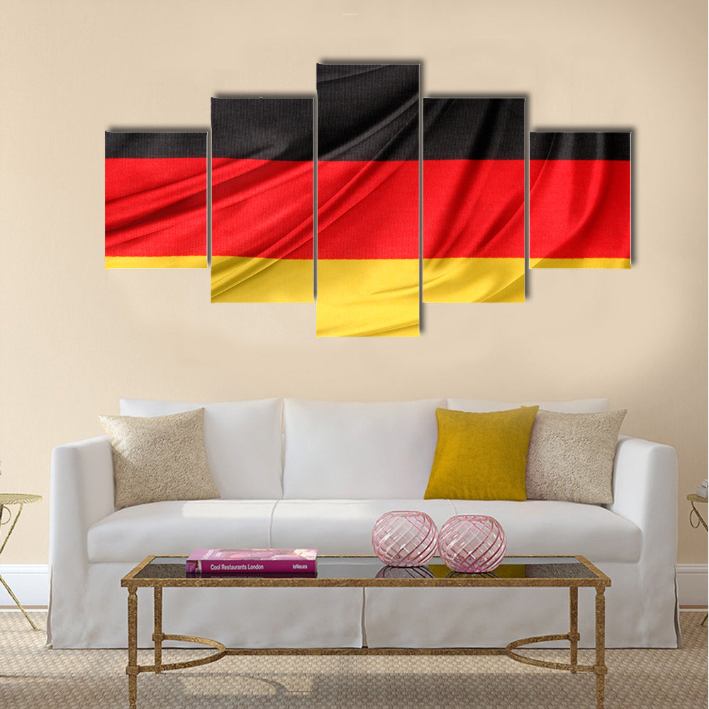 Silky German Flag Multi Panel Canvas Wall Art