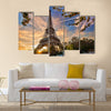 Eiffel Tower with spring tree in Paris, France Multi panel canvas wall art