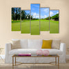 Golf course landscape viewed from the putting green Multi Panel Canvas Wall Art