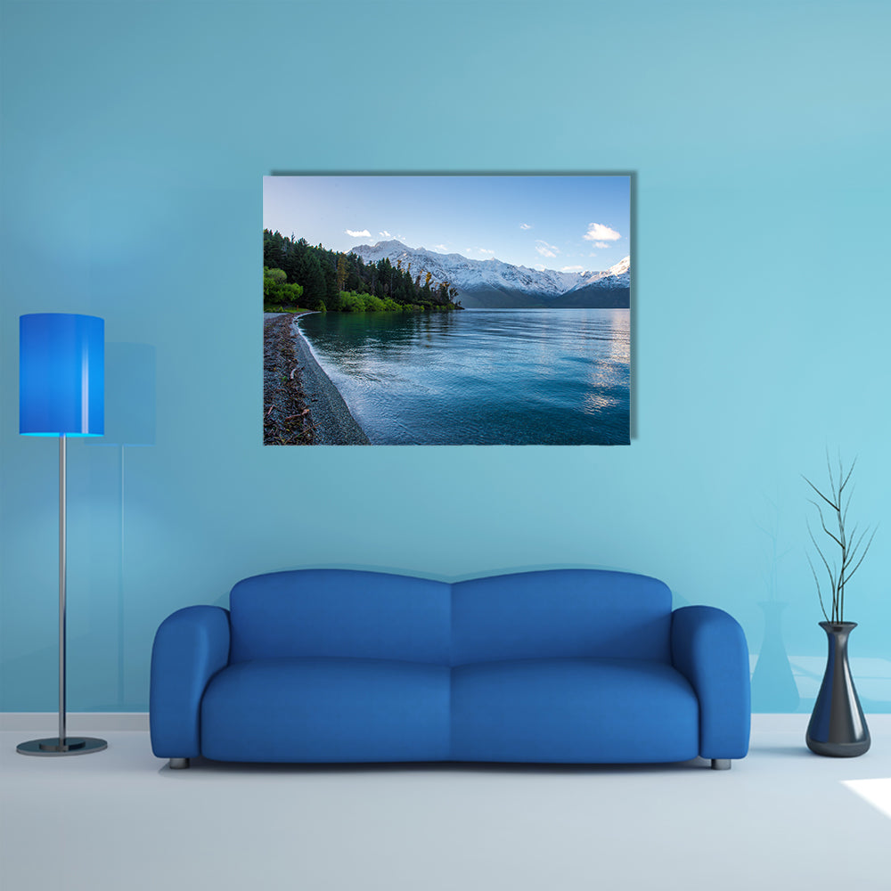 Dawn At Lake Wakatipu In Queenstown New Zealand Multi Panel Canvas Wall Art