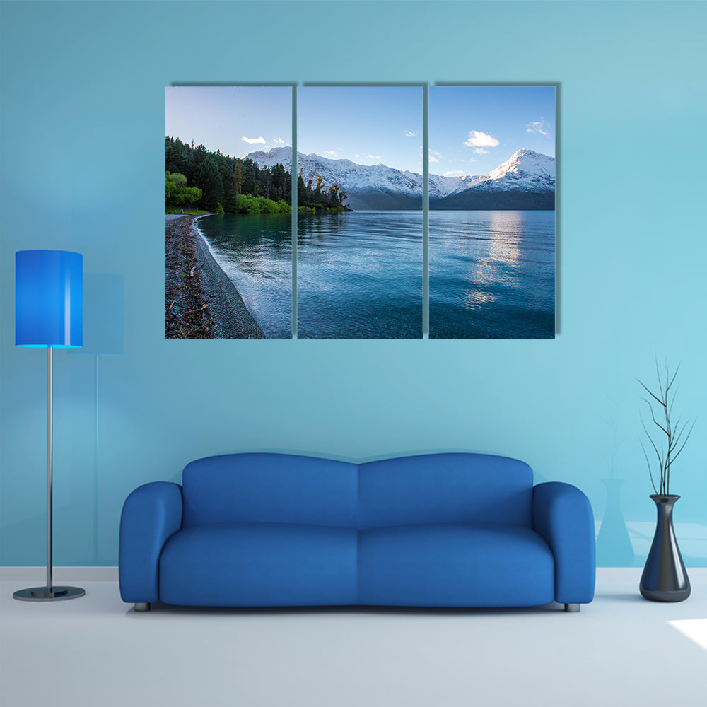 Dawn At Lake Wakatipu In Queenstown New Zealand Multi Panel Canvas Wall Art