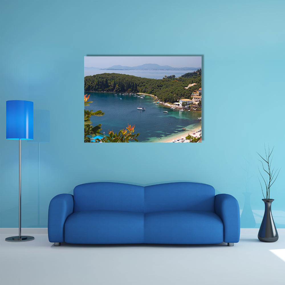 A very Beautiful beach in Corfu, Greece Multi Panel Canvas Wall Art