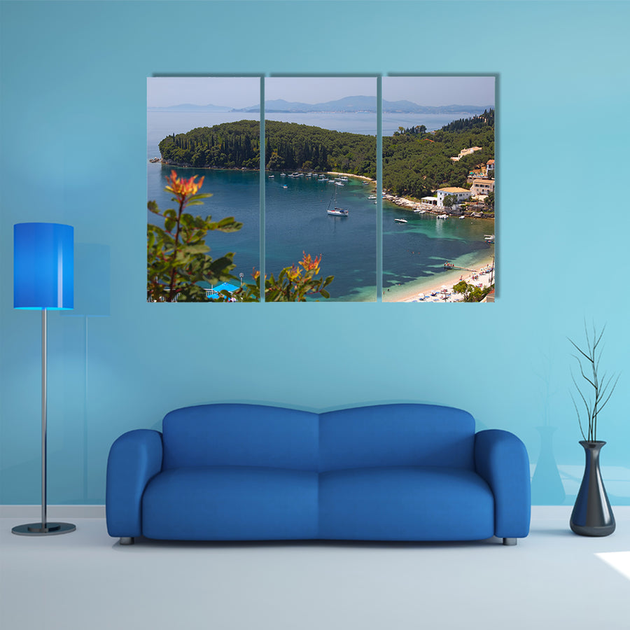 A very Beautiful beach in Corfu, Greece Multi Panel Canvas Wall Art