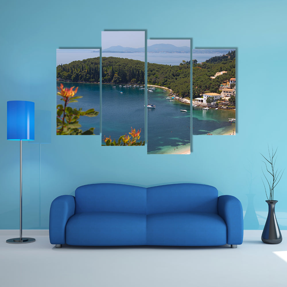 A very Beautiful beach in Corfu, Greece Multi Panel Canvas Wall Art
