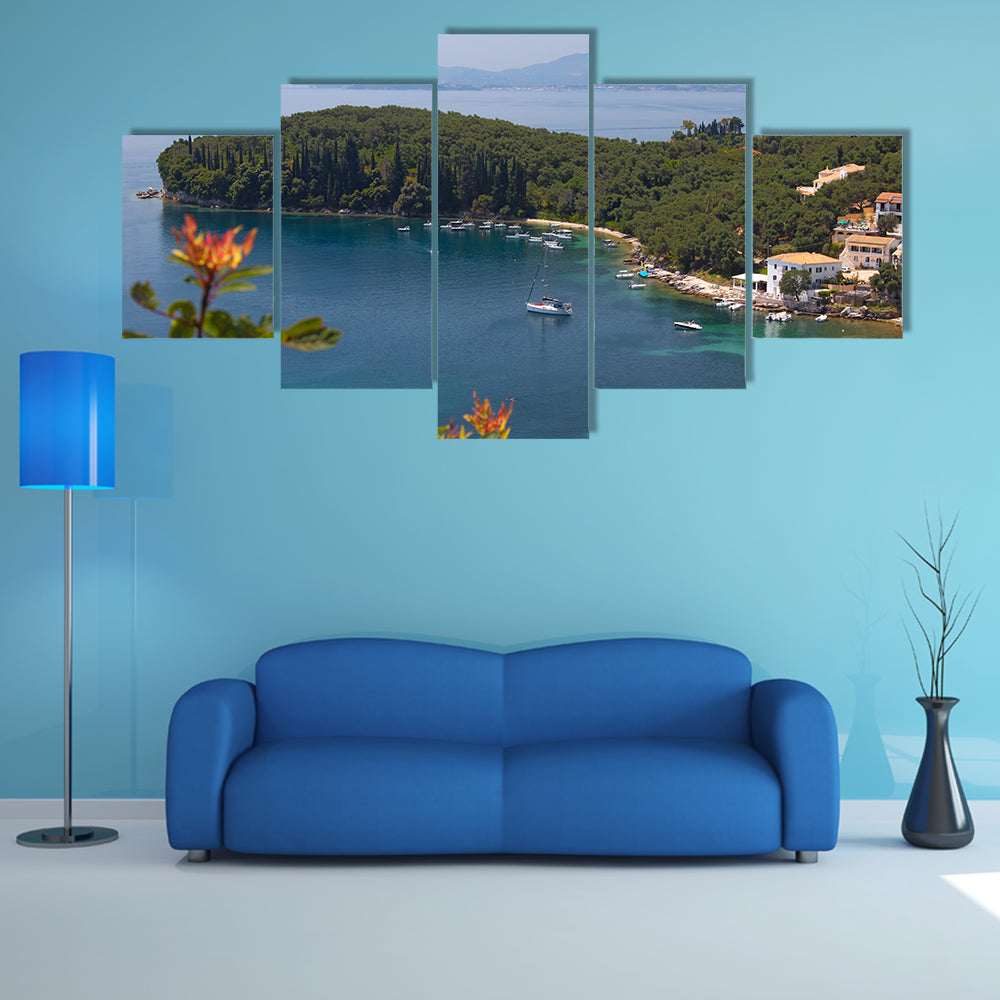 A very Beautiful beach in Corfu, Greece Multi Panel Canvas Wall Art