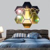 Multimedia laser colorful musical show in Batumi hexagonal canvas wall art