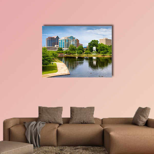 Cityscape scene of downtown Huntsville, Alabama, from Big canvas wall art