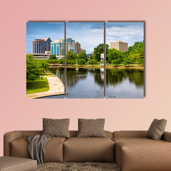 Cityscape scene of downtown Huntsville, Alabama, from Big canvas wall art