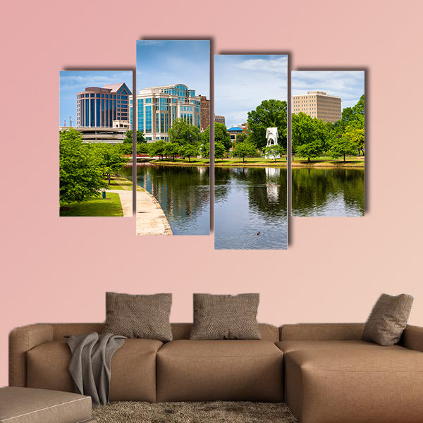 Cityscape scene of downtown Huntsville, Alabama, from Big canvas wall art