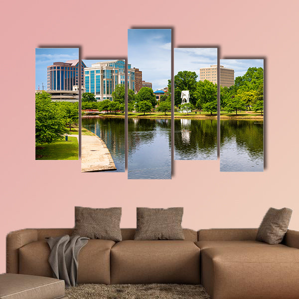Cityscape scene of downtown Huntsville, Alabama, from Big canvas wall art