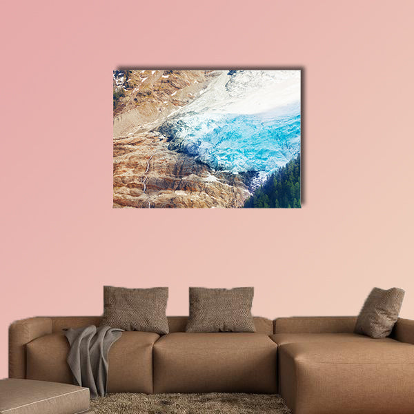 Glacier view from the top near Mont Blanc, Alps multi panel canvas wall art
