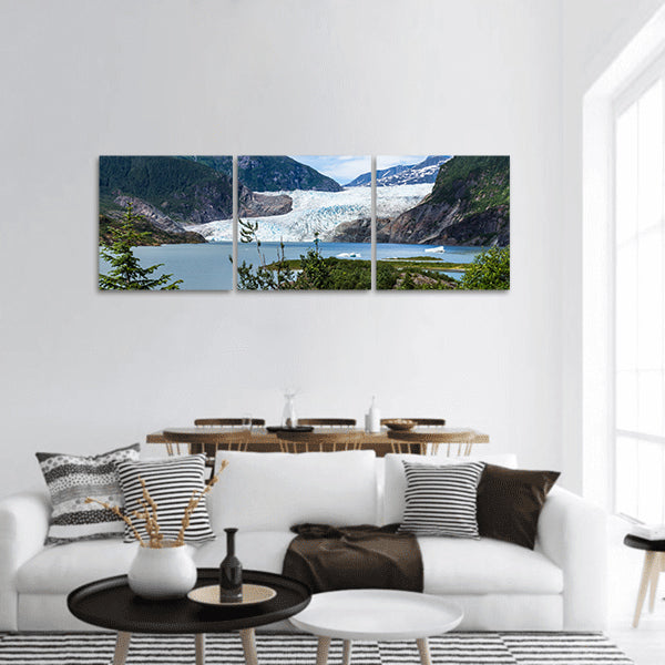 Mendenhall Glacier and Lake in Juneau, Alaska, USA Panoramic Canvas Wall Art