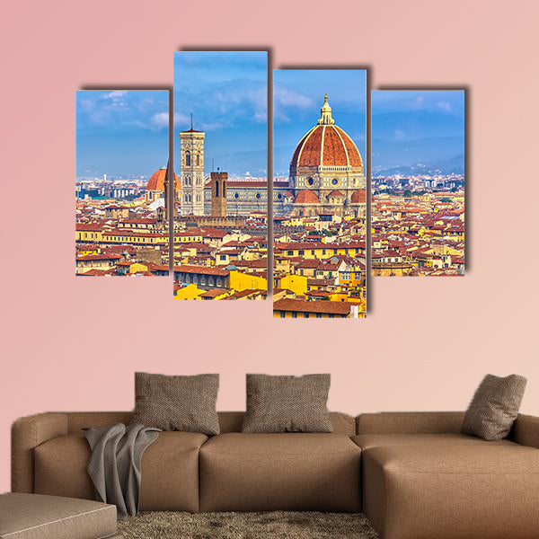 Duomo cathedral in Florence, Italy multi panel canvas wall art