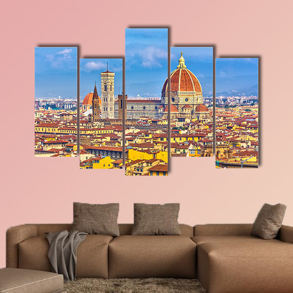 Duomo cathedral in Florence, Italy multi panel canvas wall art