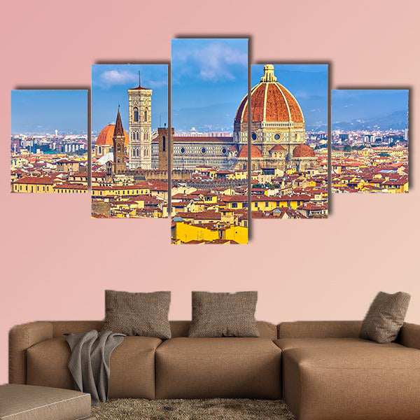 Duomo cathedral in Florence, Italy multi panel canvas wall art