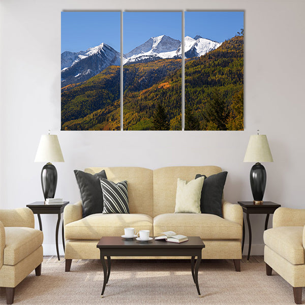 Elk Mountains Colorado in Fall Multi panel canvas wall art