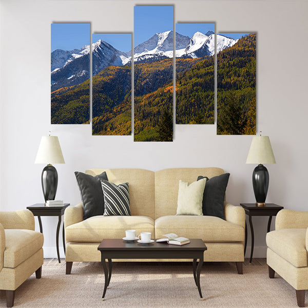 Elk Mountains Colorado in Fall Multi panel canvas wall art