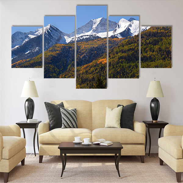 Elk Mountains Colorado in Fall Multi panel canvas wall art