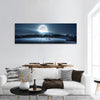 Moon rising over forest and meadow, north of Sweden panoramic canvas wall art