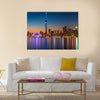 Toronto skyline at dusk Multi panel canvas wall art