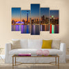 Toronto skyline at dusk Multi panel canvas wall art