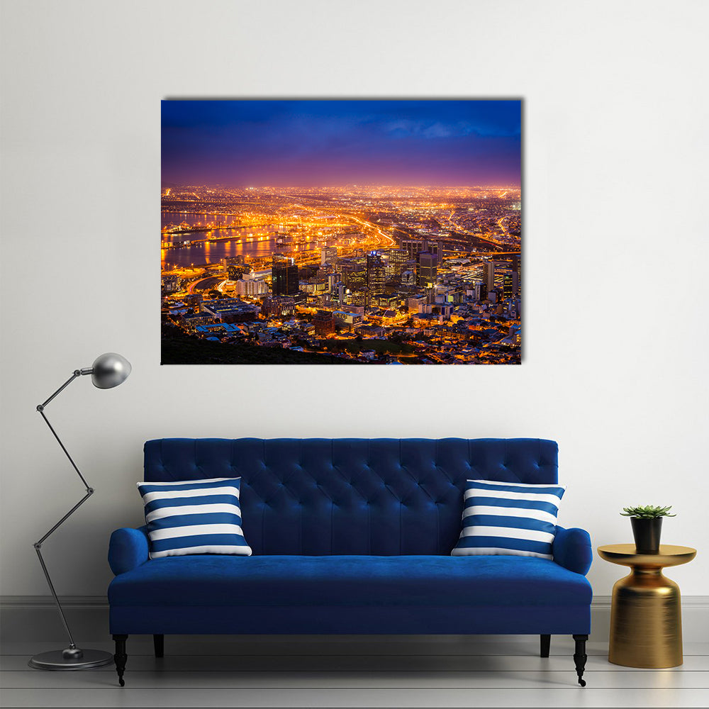 View of Cape Town at dawn, South Africa Multi panel canvas wall art