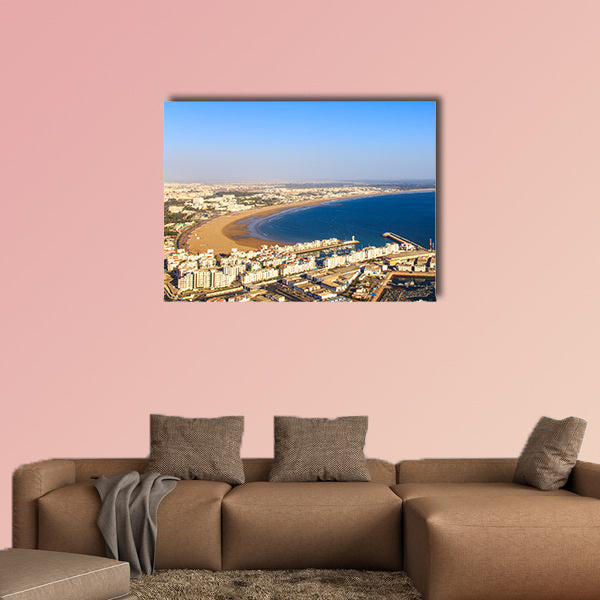 Panorama of the agadir-morocco, a view from the mountain wall art