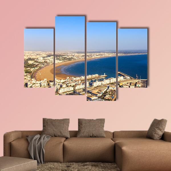 Panorama of the agadir-morocco, a view from the mountain wall art