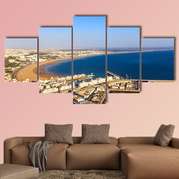 Panorama of the agadir-morocco, a view from the mountain wall art