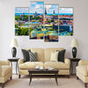 Scenic summer aerial view of the Old Town architecture Multi panel canvas wall art