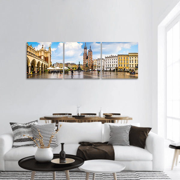 Krakow - Poland's historic center, architecture Panoramic Canvas Wall Art