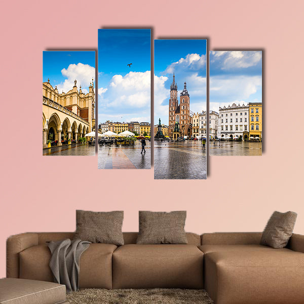 Krakow, Poland's historic center, a city with ancient architecture wall art