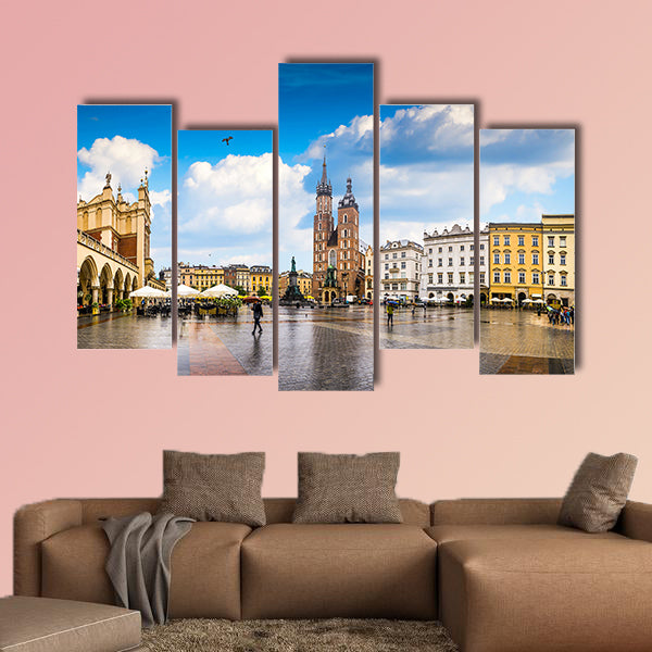 Krakow, Poland's historic center, a city with ancient architecture wall art