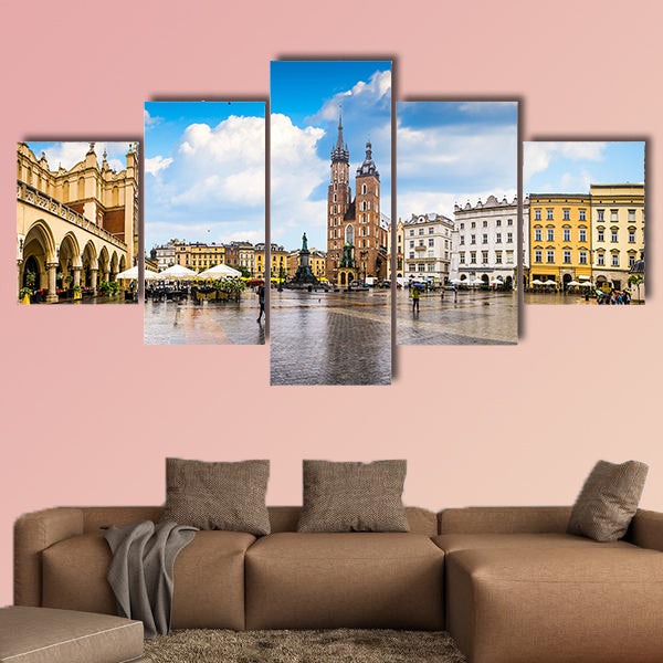 Krakow, Poland's historic center, a city with ancient architecture wall art