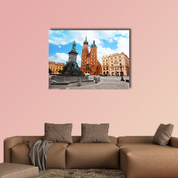 Saint Mary's Basilica and Rynek Glowny Krakow, Poland wall art