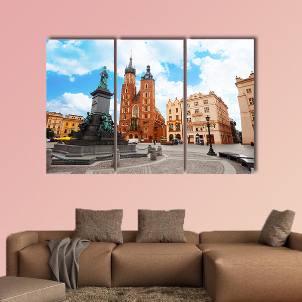 Saint Mary's Basilica and Rynek Glowny Krakow, Poland wall art