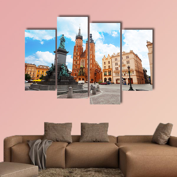 Saint Mary's Basilica and Rynek Glowny Krakow, Poland wall art