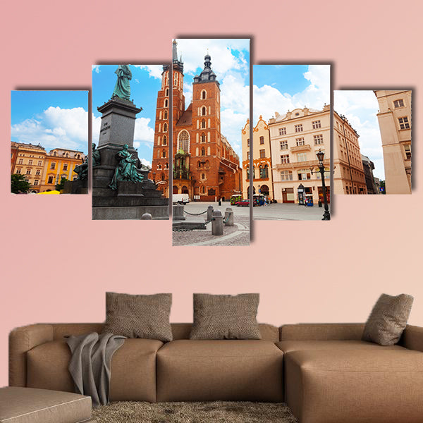 Saint Mary's Basilica and Rynek Glowny Krakow, Poland wall art