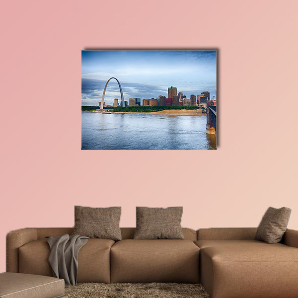 Early morning Cityscape of St. Louis skyline in Missouri state wall art