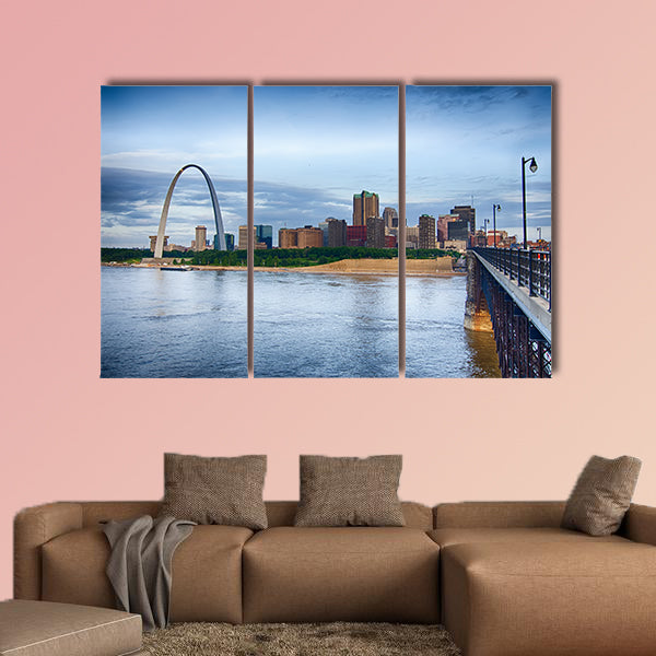 Early morning Cityscape of St. Louis skyline in Missouri state wall art