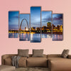 City of St. Louis skyline Image of St. Louis downtown Multi panel canvas wall art