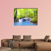 Erawan waterfall in Thailand Beautiful nature background Multi panel canvas wall art