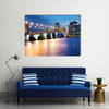 West Palm Beach at Night, Florida, United States multi panel canvas wall art