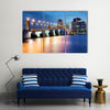 West Palm Beach at Night, Florida, United States multi panel canvas wall art