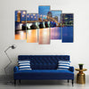 West Palm Beach at Night, Florida, United States multi panel canvas wall art