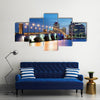 West Palm Beach at Night, Florida, United States multi panel canvas wall art