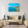 Nice city, french riviera, France Turquoise mediterranean sea Multi Panel Canvas Wall Art