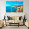 Nice city, french riviera, France Turquoise mediterranean sea Multi Panel Canvas Wall Art