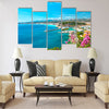 Nice city, french riviera, France Turquoise mediterranean sea Multi Panel Canvas Wall Art